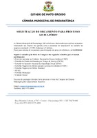 AVISO - SOLICITAÇÃO DE ORÇAMENTO PARA PROCESSO LICITATÓRIO