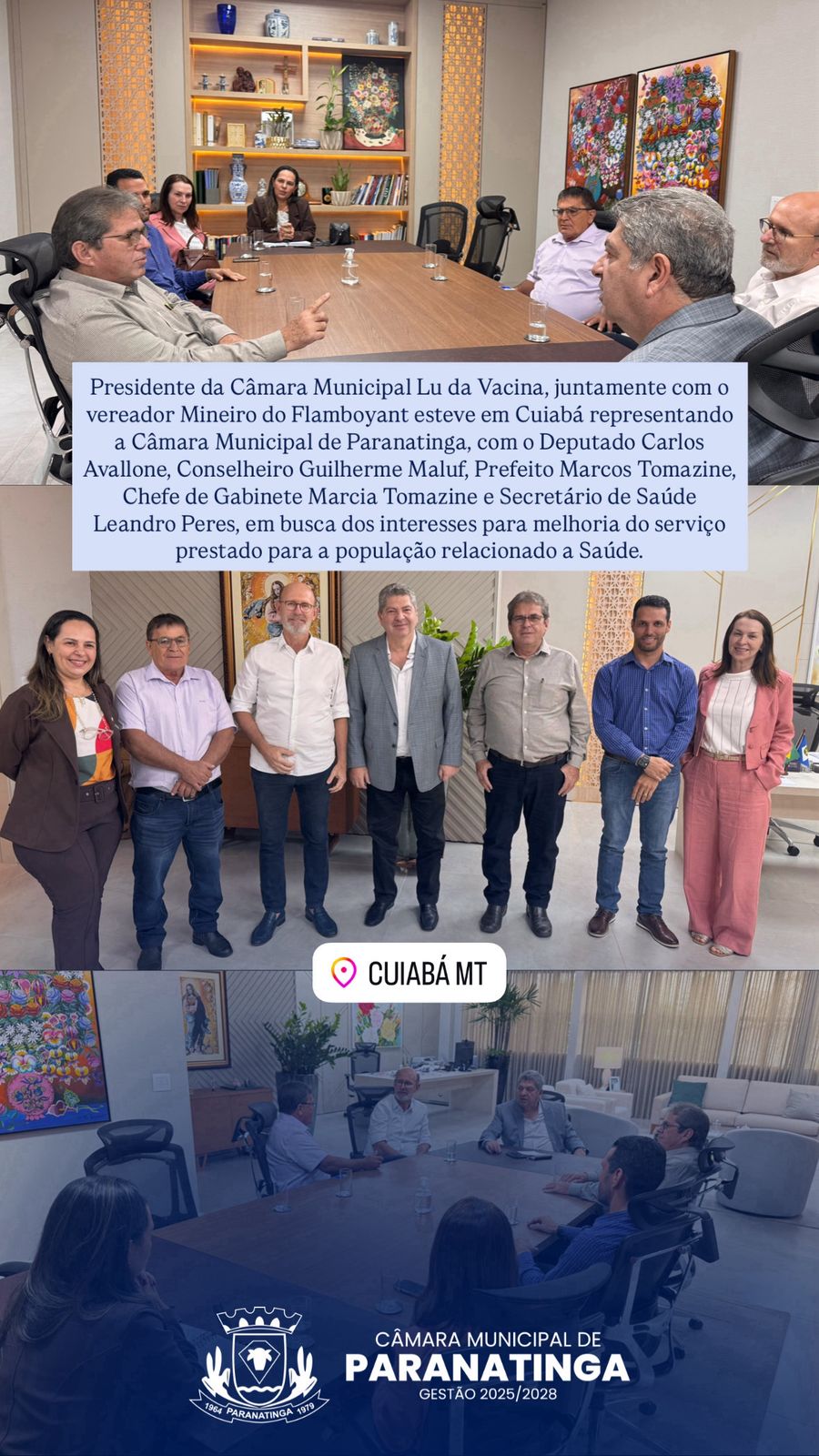 EM BUSCA DE MELHORIAS PARA MUNICIPIO DE PARANATINGA