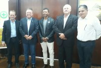 Marquinhos e Vereadores junto com empresário do agronegócio buscam parcerias com Ministro Blairo Maggi em Brasília para Paranatinga