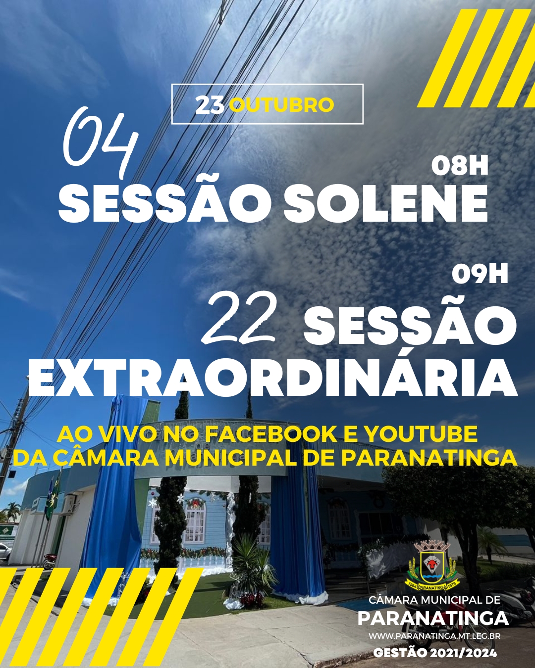 Publicação da 04ª Sessão Solene e 22ª Sessão Extraordinária