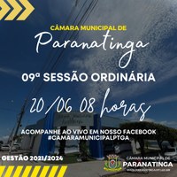 PUBLICAÇÃO DA PAUTA DA 09ª SESSÃO ORDINÁRIA DE 20 DE JUNHO DE 2023