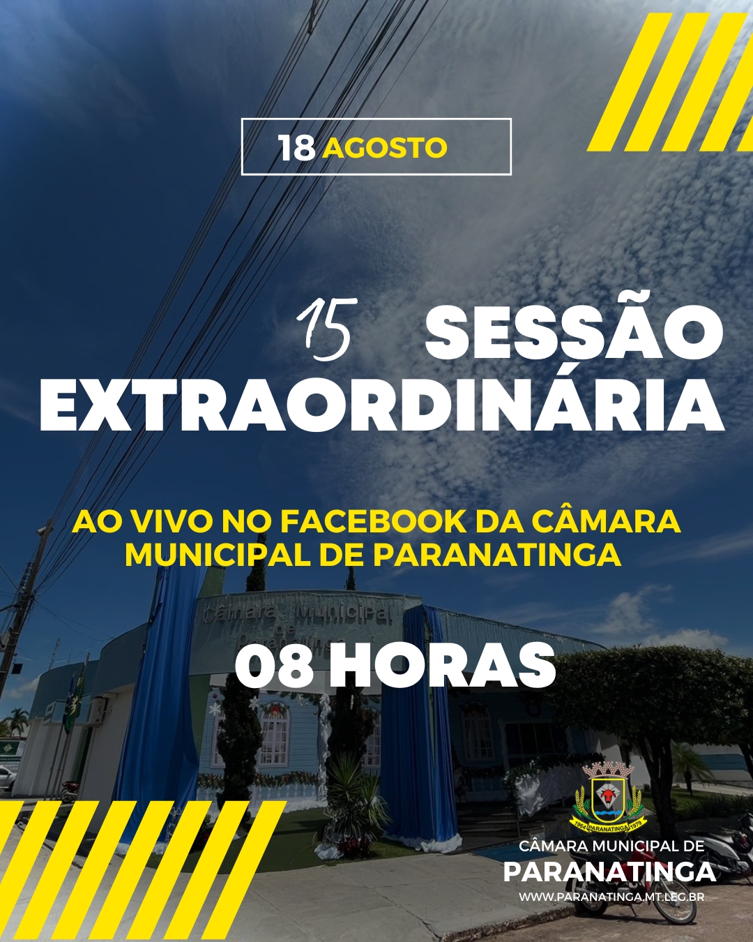 PUBLICAÇÃO DA PAUTA DA 15ª SESSÃO EXTRAORDINÁRIA DE 18 AGOSTO DE 2023