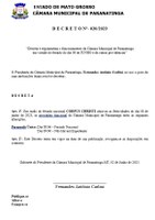 Publicação do Decreto Nº 020/2023 em virtude do feriado do dia 08 junho