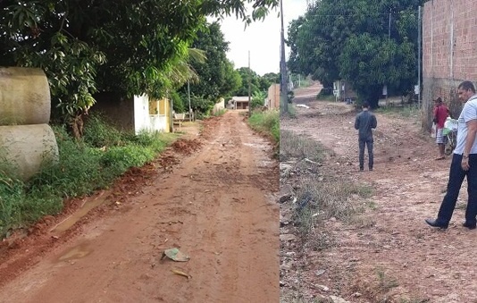 Secretaria de obras de Paranatinga atende em parte reivindicação dos vereadores na Rua Piauí no bairro Concórdia