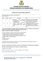 AVISO - SOLICITAÇÃO DE ORÇAMENTO