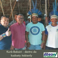 Vereador Edson do Sindicato e secretário Adjunto da SEAF Dr. Clóvis grandes parceiros da Kurâ-Bakairi participaram do batizado da nova casa cultural - kadoety itabienly 