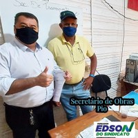 Vereador Edson do Sindicato vai até a Secretaria de Obras cobrar agilidade nos serviços da Zona Rural