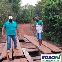 Vereador Edson do Sindicato visita Aldeia Paikum (Bakairi) e Cacique Wesley e Odil faz cobranças a prefeitura para  que recupere ponte que esta quase  quase intransitável