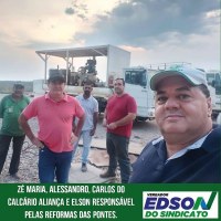 Vereador Edson do Sindicato, Zé Maria, Alessandro, Rogério e produtores fecham acordo de PPP para recuperação da ponte do Matrinxã