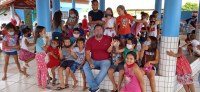 Vereador João Lopes Através do Deputado Eduardo Botelho entrega brinquedos aos alunos da Escola Teles Pires