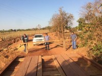 Vereadores de Paranatinga vistoriam obras de restauração de ponte no Bica D'água