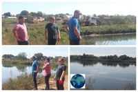 Vereadores fazem vistoria na lagoa de tratamento no Bairro Vila Nova
